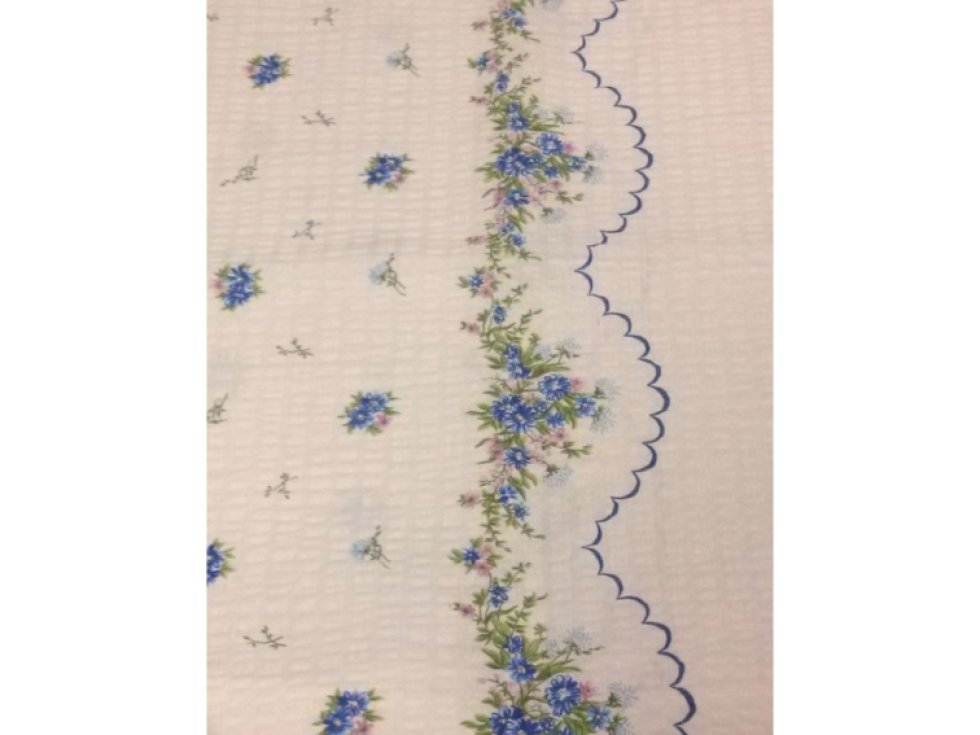 140x200 kůra ložní prádlo 361E Bordiura modrá zip 100% silná bavlna