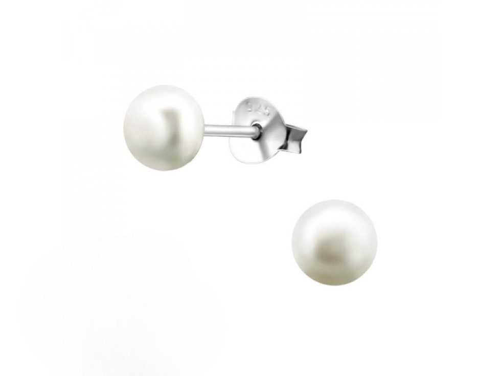 Elegantní stříbrné náušnice s perly