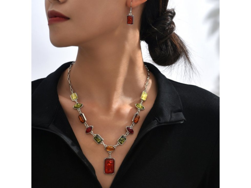 Sada náušnic a náhrdelníku Orient princess -barevná