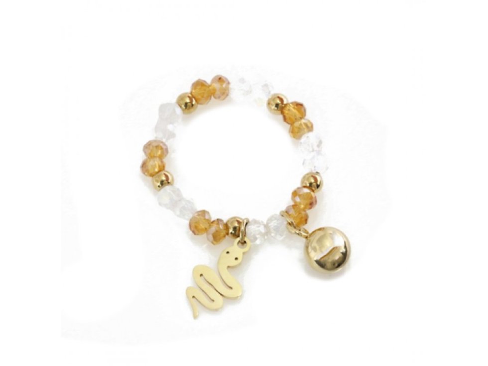 Pozlacený Prsten na Elastickém Pásku z Chirurgické Oceli, Odolný vůči Povětrnostním Vlivům