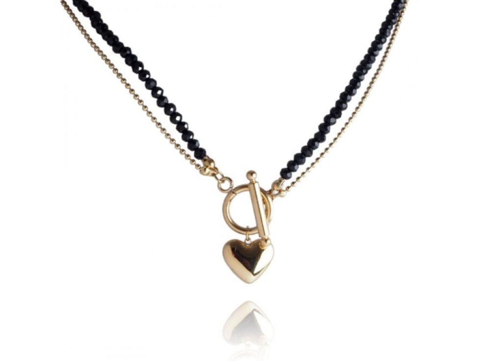 Náhrdelník z chirurgické oceli pozlacený 14karátovým zlatem, světle zlatý odstín, délka řetízku