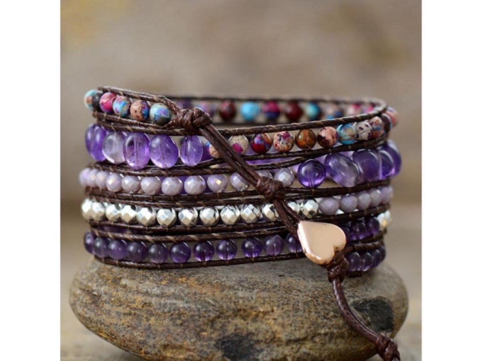 Wrap náramek Ametyst - Spiritualita