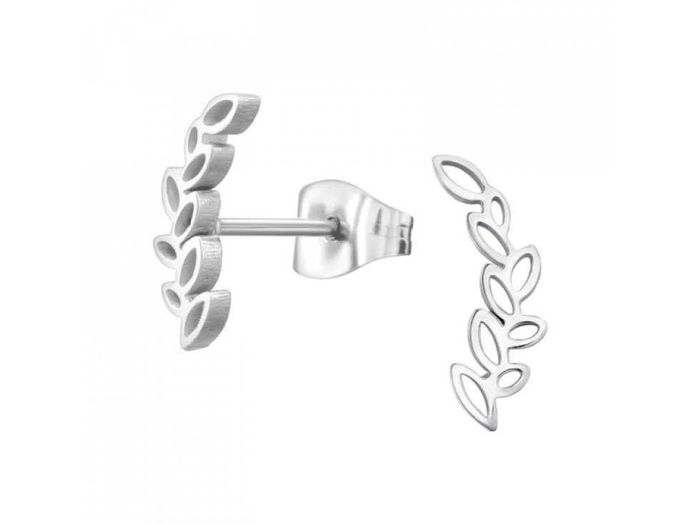 Náušnice s motivem větvička z chirurgické oceli