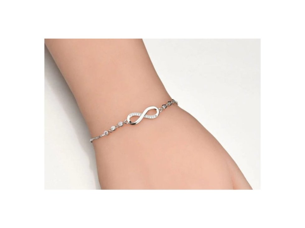 Náramek Infiniti pro Dámy, Bižuterní Kov, 22 cm, Velikost Přívěsku 2 cm x 0,7 cm
