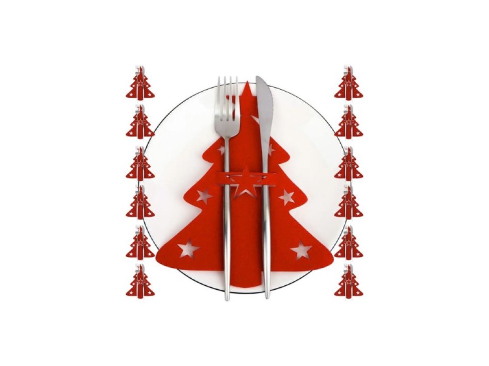 Kufr na příbory - vánoční stromky, 12 ks. Ruhhy 22304