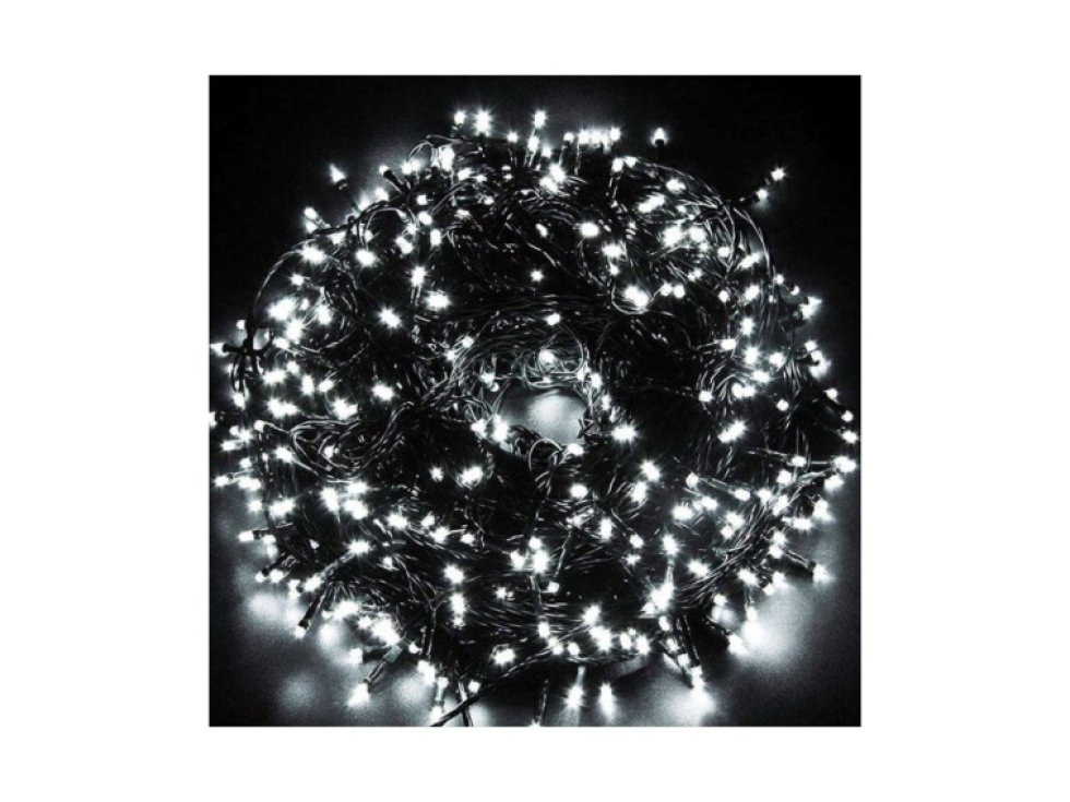 Dekorativní Vánoční LED Osvětlení 100 světel, Cold White + Flashing White, pro vnitřní/venkovní použití