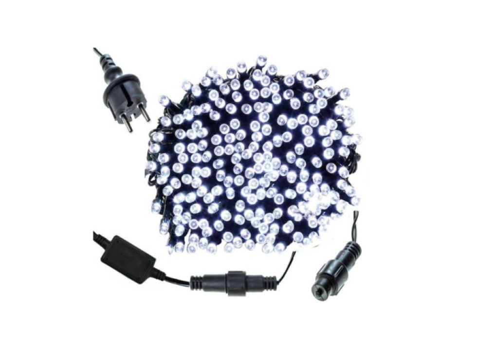 Dekorativní Vánoční LED Osvětlení 100 světel, Cold White + Flashing White, pro vnitřní/venkovní použití