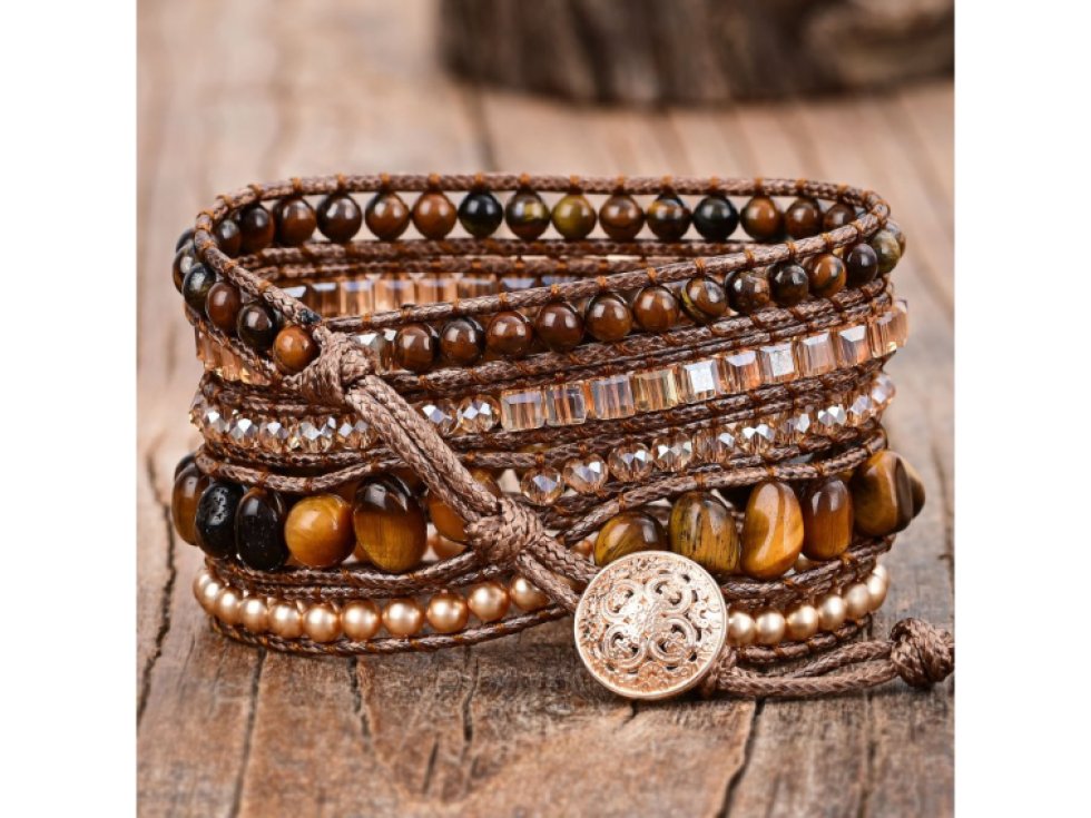 Wrap náramek Tygří oko