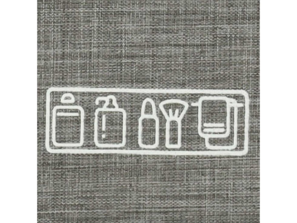 Závěsná cestovní kosmetická taška skládací šedá