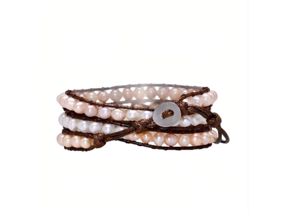 Wrap náramek Říční perly II