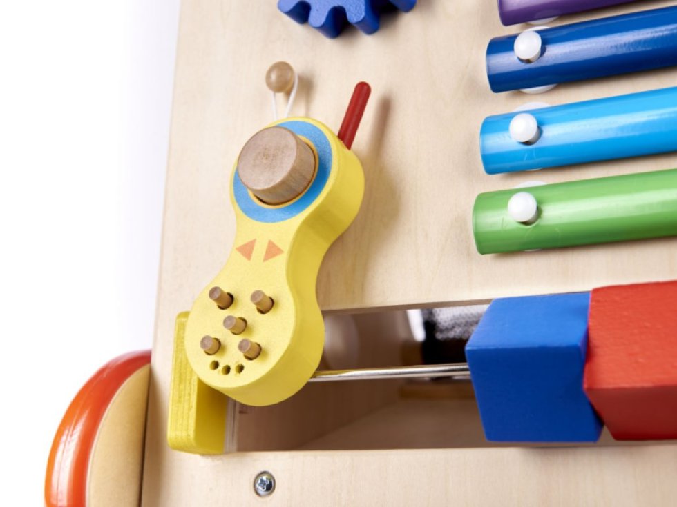 Dřevěná vzdělávací kostka 6v1 pro kočárek