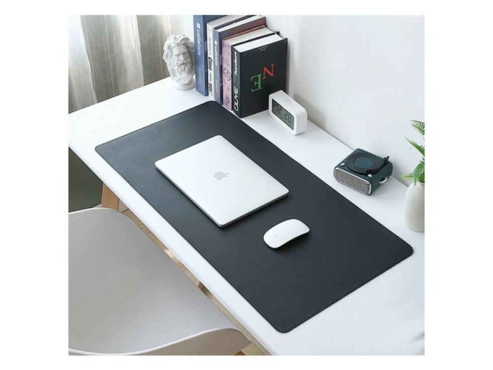 XXL Herní Podložka pod Myš, Černá, Guma + Syntetická Vlákna, 90x40 cm