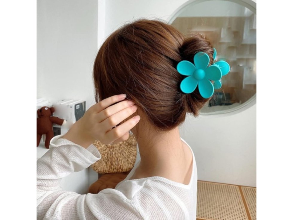 Spona do vlasů klips XL květ 7x7,5 cm SP315