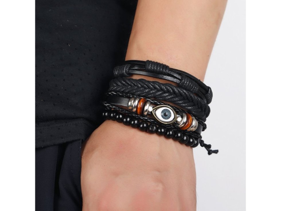 Set pánských náramků Prorokovo oko - 4 v 1