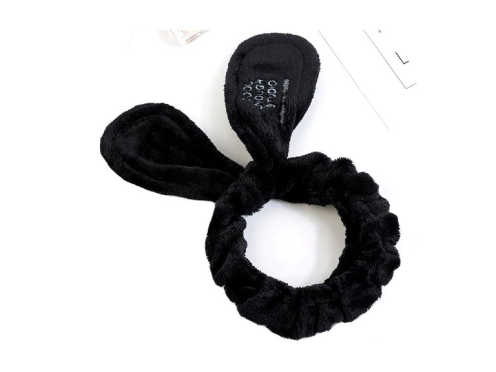 Měkký kosmetický spa vázání vlasů Bunny, rouno, univerzální velikost, 70 cm délka