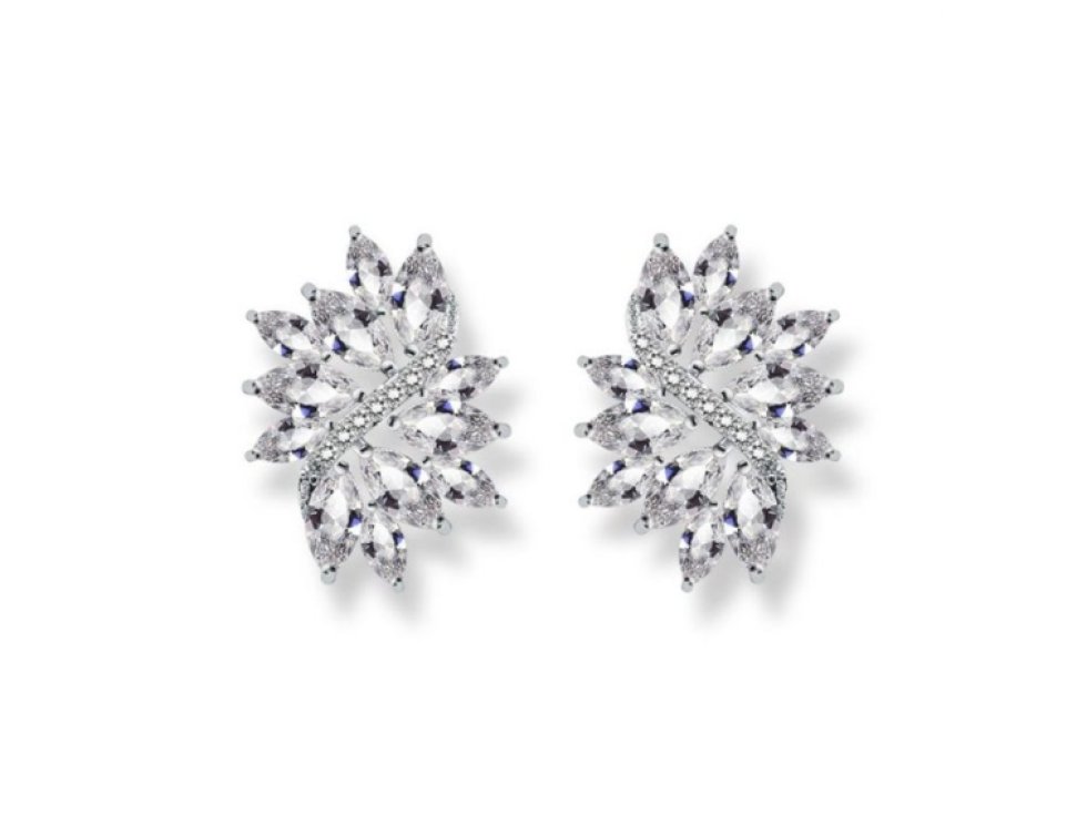 Náušnice z chirurgické oceli s krystaly, ručně vyráběné, hypoalergenní, odolné