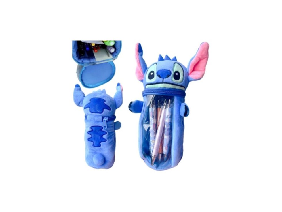 Multifunkční školní penál Medvídek, plyšový, 22x11x8 cm