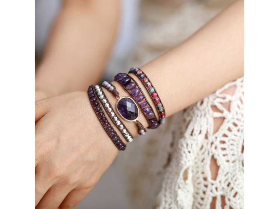 Wrap náramek Ametyst - Spiritualita
