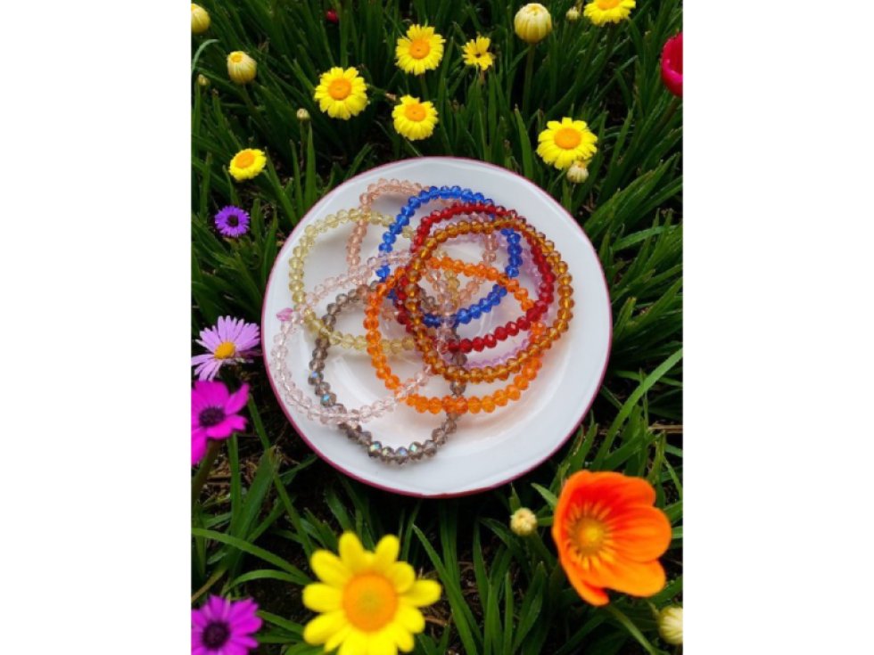 Sada korálkových náramků - 9 kusů - Barevný set III