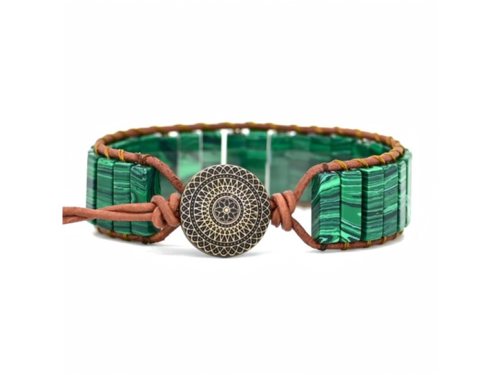 Náramek Syntetický Malachit