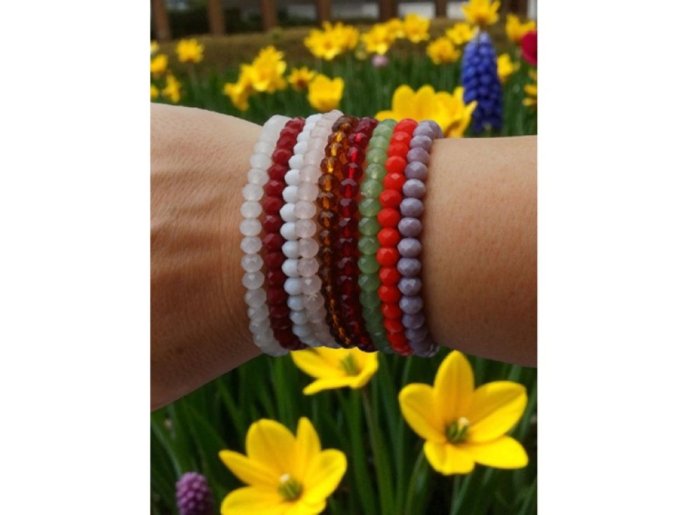 Sada korálkových náramků - 9 kusů - Barevný set II