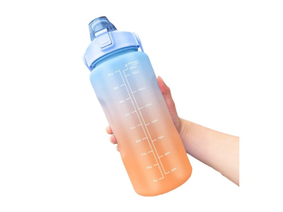 Sportovní lahev 2000 ml s víkem, BPA FREE, odolná na nápoje