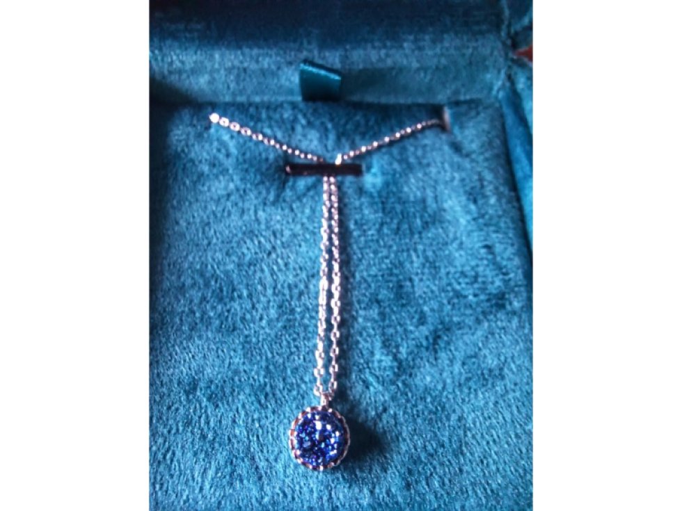 Stříbrný náhrdelník Blue Velvet