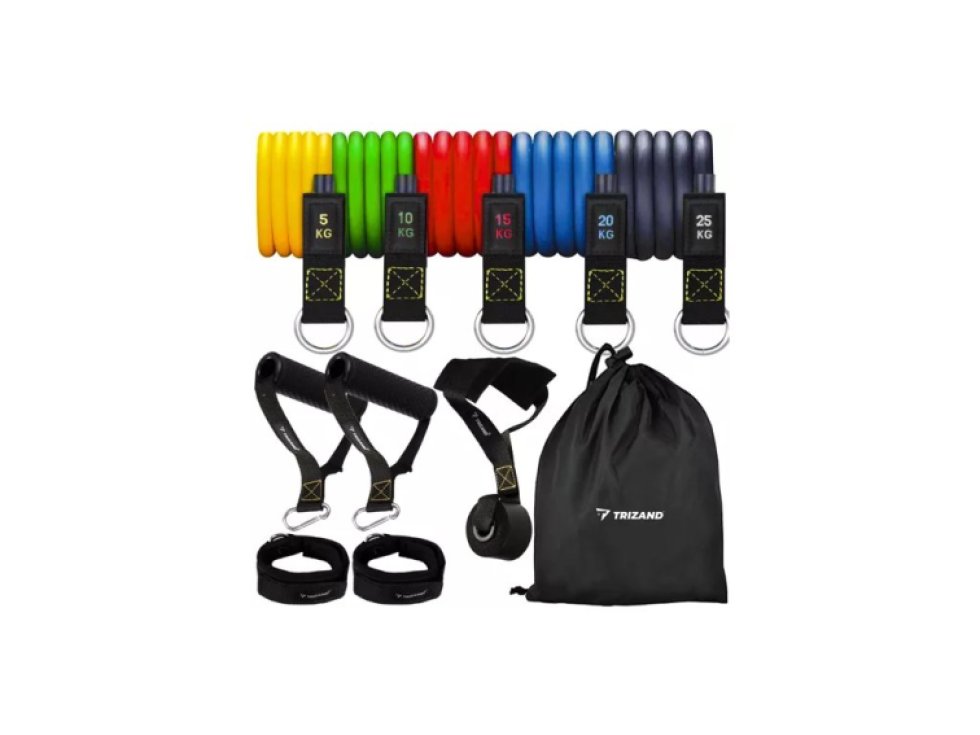 Sada cvičebních pásů + příslušenství Trizand 22716