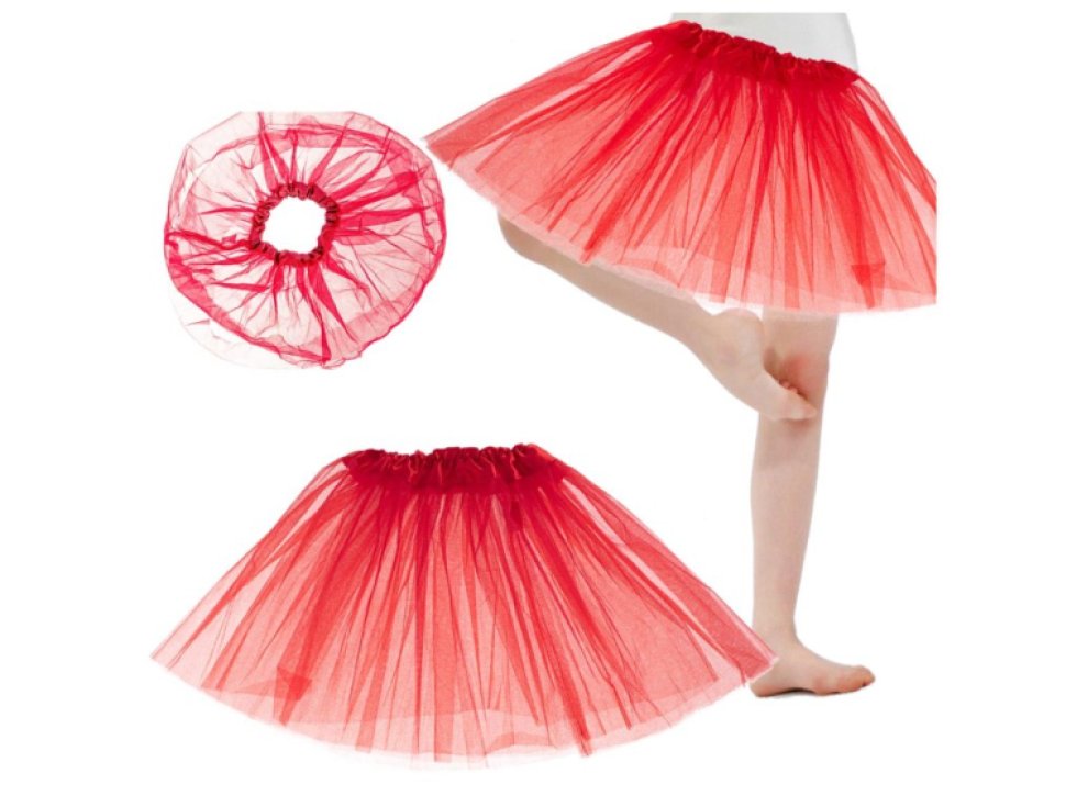 Tylová sukně tutu kostým červená