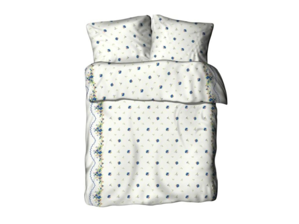 140x200 kůra ložní prádlo 361E Bordiura modrá zip 100% silná bavlna