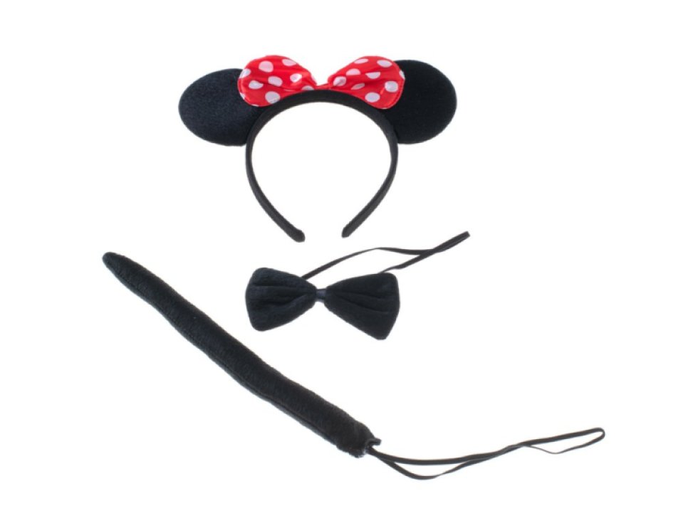 Kostým čelenka motýlek ocas sada myš