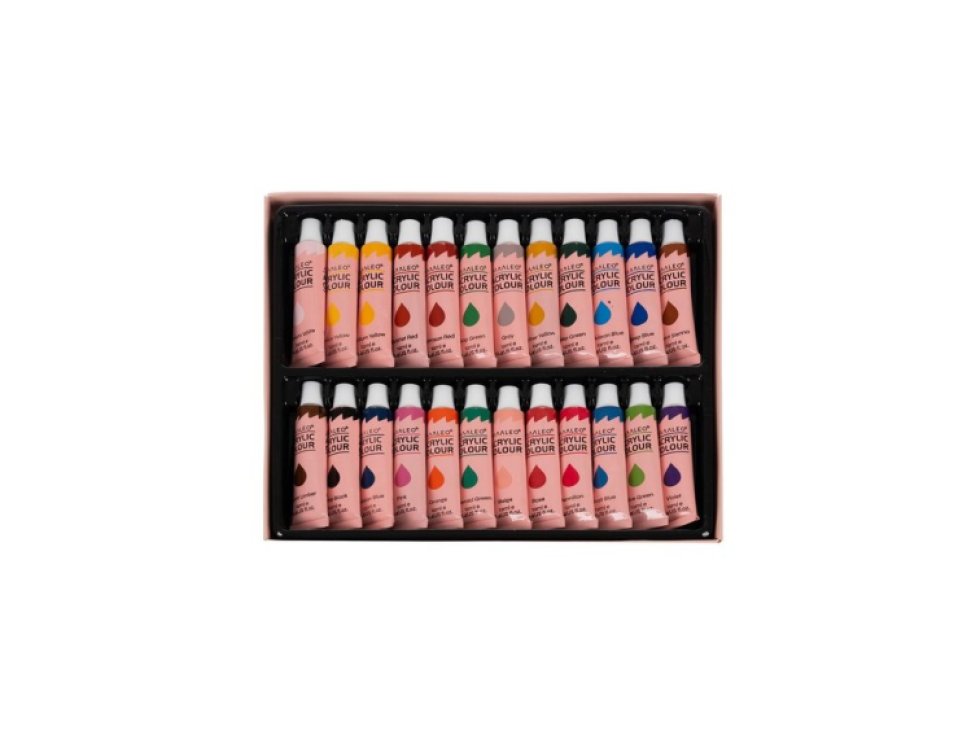 Akrylové barvy 24 ks - 12ml. Maaleo 20363