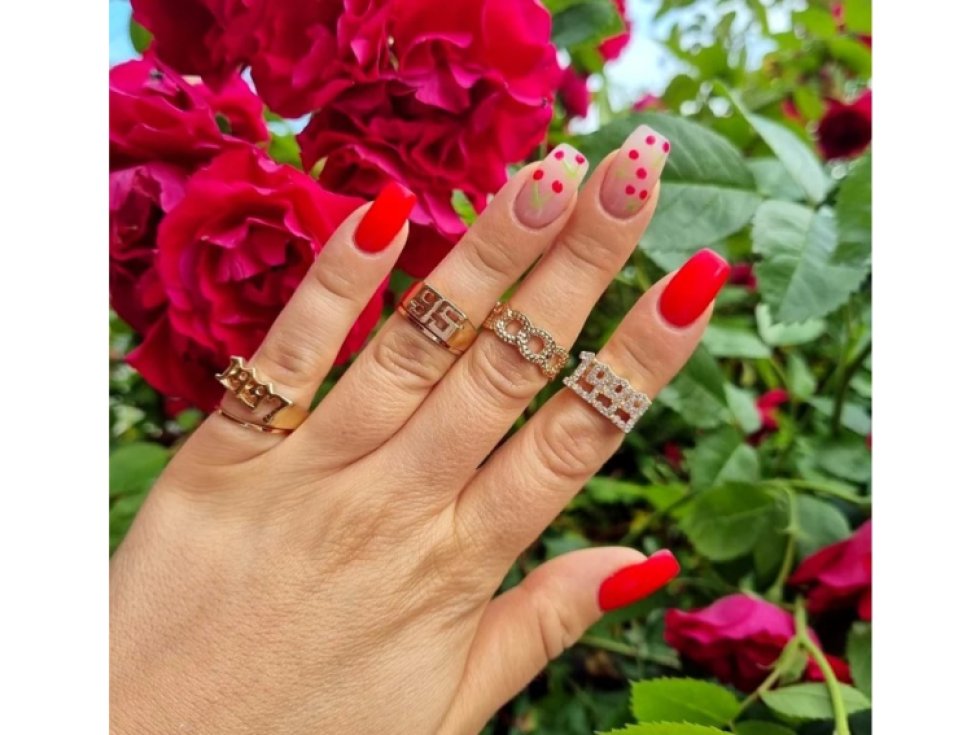 Sada 8 Boho Prstenů v Retro Stylu, Zlatá Barva, Šířka 16-18 mm