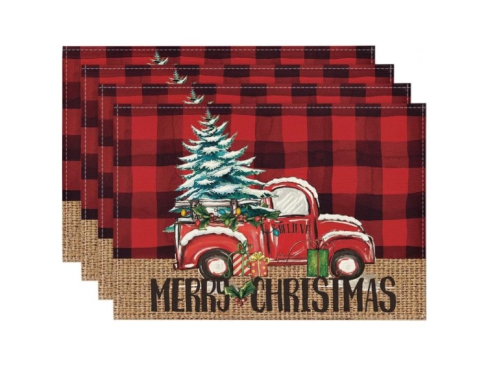 Vánoční prostírání 30x45 cm z umělého materiálu