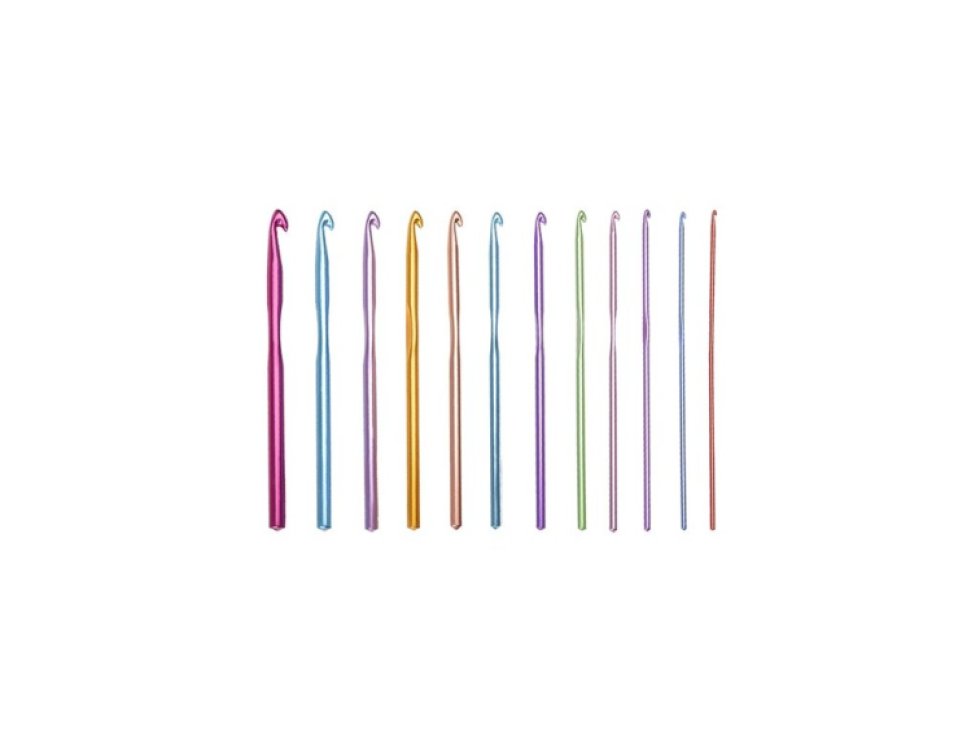 Sada 12 háčků na háčkování.