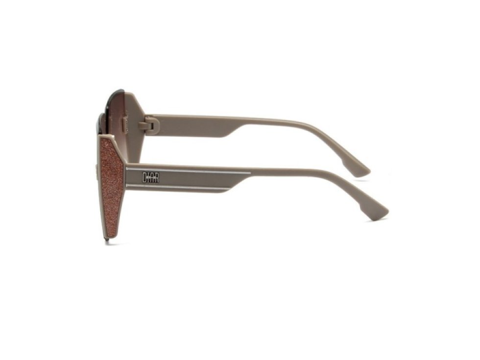 Sluneční brýle Elegant Square, hnědé, šířka čoček 62 mm, UV filtr 400 kat. 3