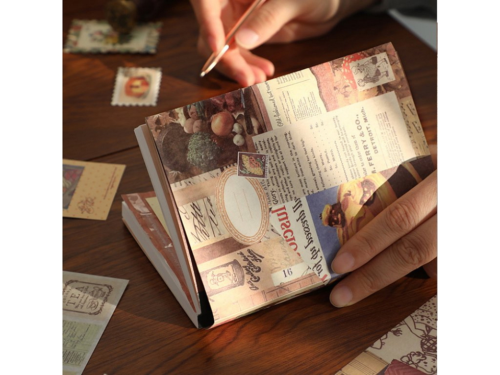 Retro zápisník + 100 ks příslušenství