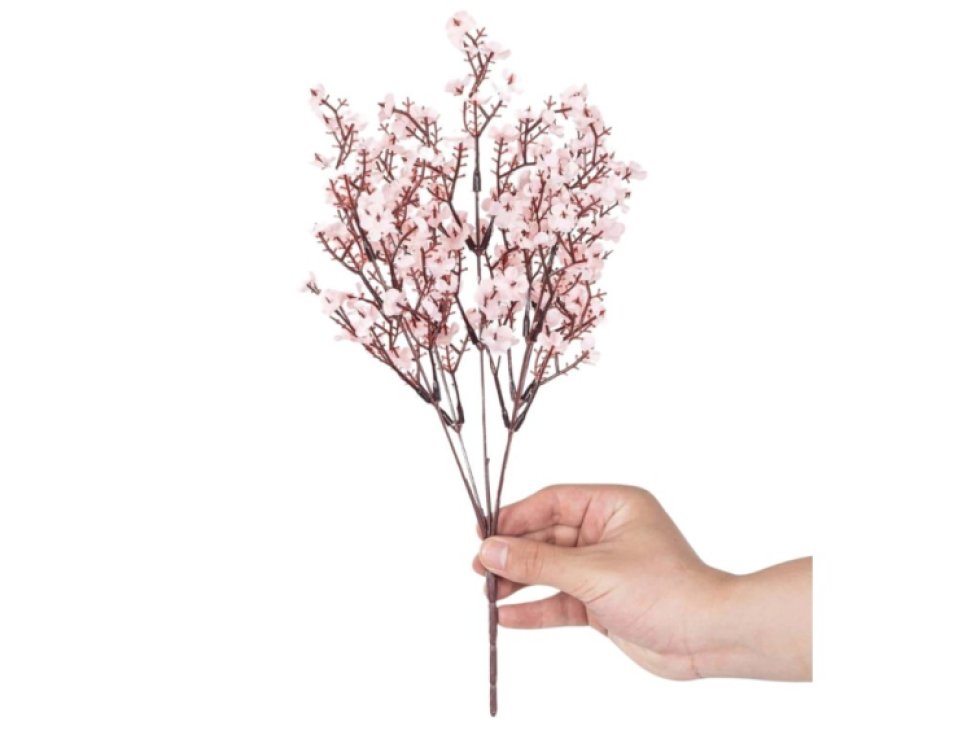 Dekorativní větev třešně Mirabelle, umělá, růžová, 1ks