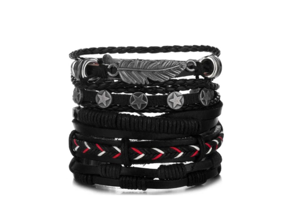 Set pánských náramků Lista - 5 v 1