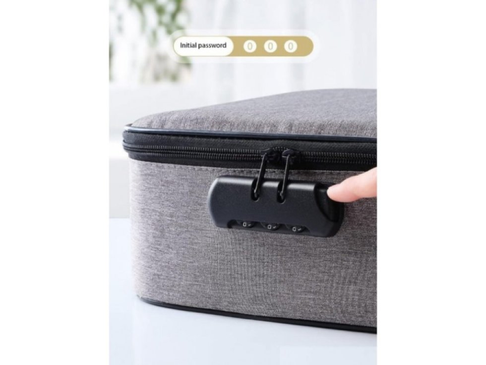 Organizační Taška OXFORD pro Dokumenty, Šedá, Oxfordská Tkanina, 37x10,5x27cm