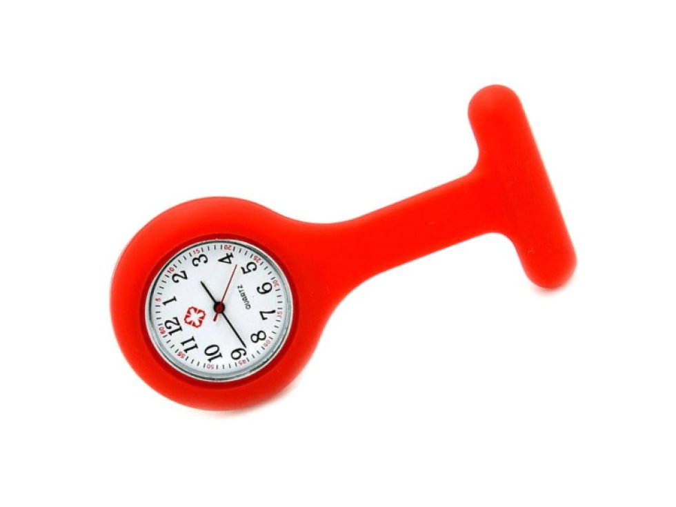 Silikonové lékařské hodinky pro zdravotníky, hypoalergenní, s nerezovým obalem a minerálním sklem, různé barvy