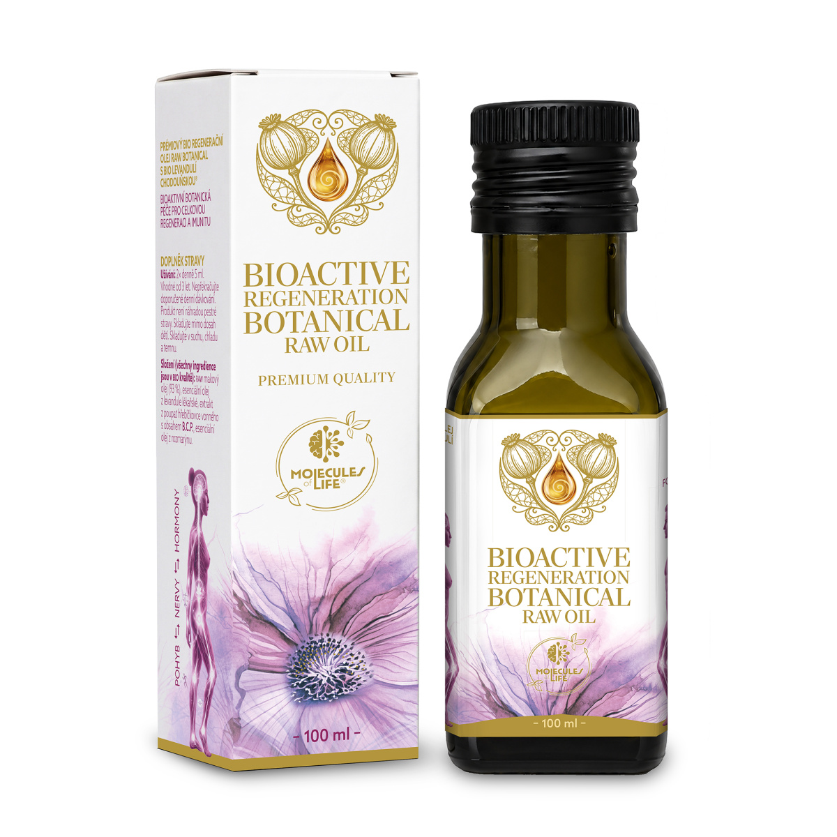 Bioactive Regeneration Botanical RAW oil s Levandulí Chodouňskou
