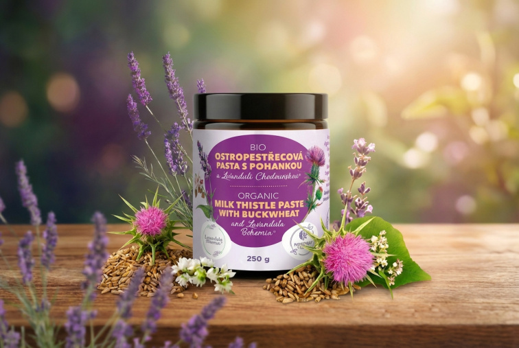 BIO Ostropestřecová pasta s pohankou a Levandulí Chodouňskou