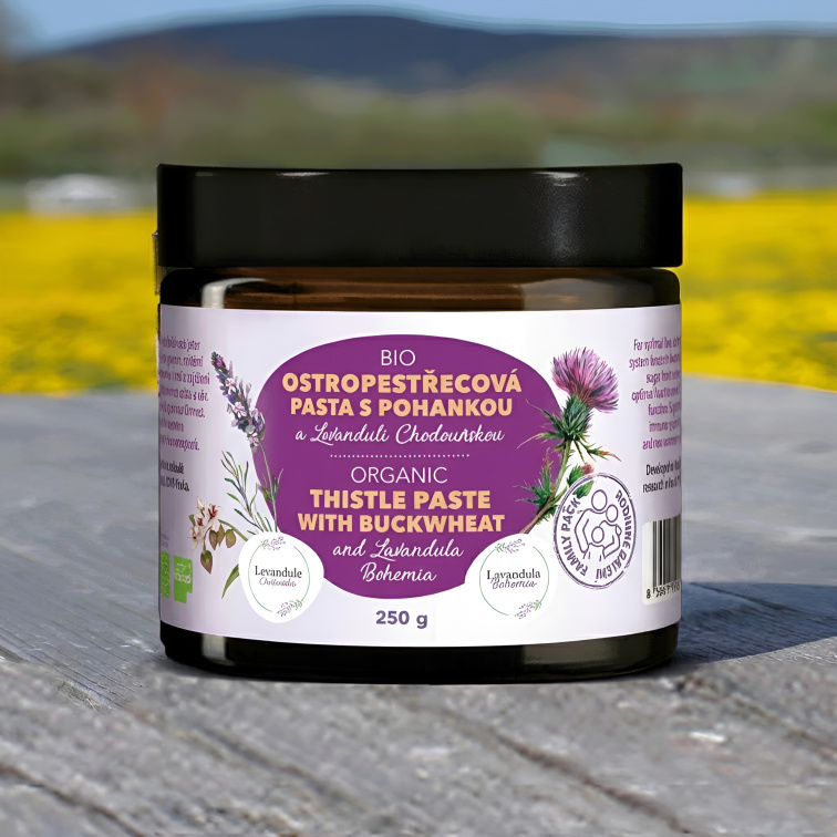 BIO Ostropestřecová pasta s pohankou a Levandulí Chodouňskou