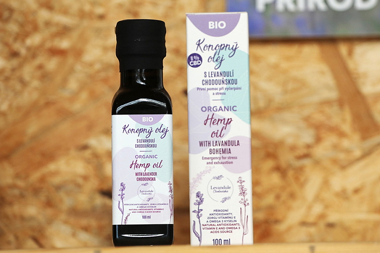 BIO konopný RAW olej s Levandulí Chodouňskou