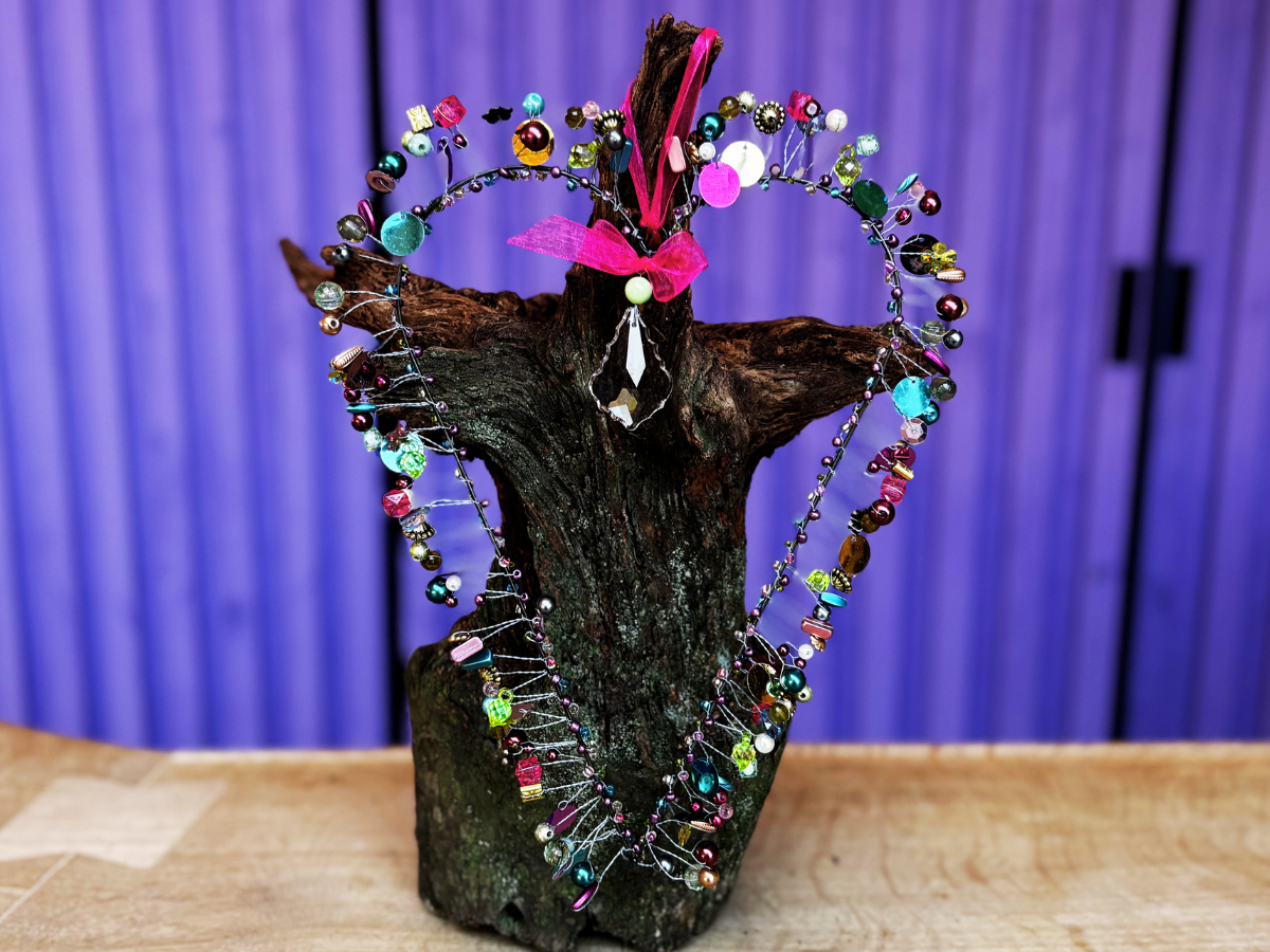 Korálkové srdce - barevné - velké