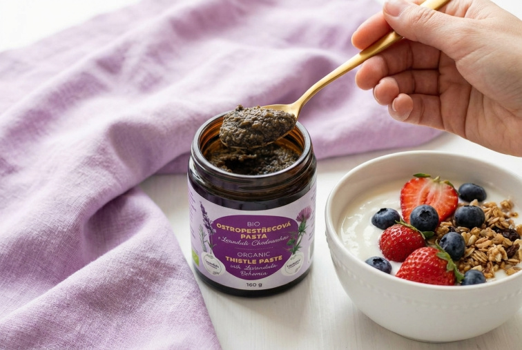 BIO Ostropestřecová pasta s Levandulí Chodouňskou