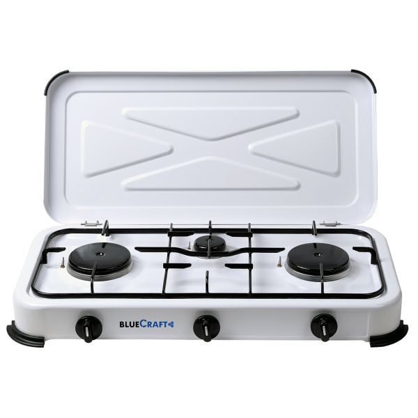 Plynový vařič Bluecraft, 3 x hořák s pojistkou