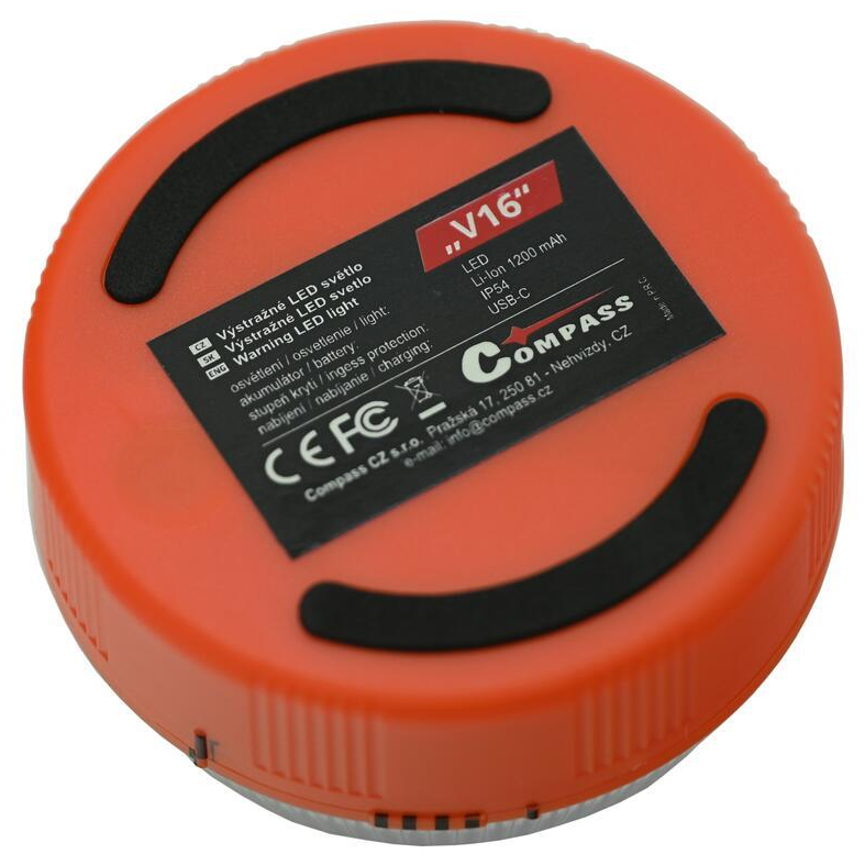 Výstražné nabíjecí LED světlo V16, Compass