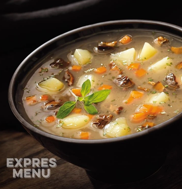 Bramboračka s lesními houbami (2 porce 600g)